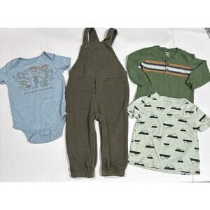 Lot 4 Old Navy Knit Overall, Carters tee, Disney Toy Story Bodysuit Baby Boy 18M